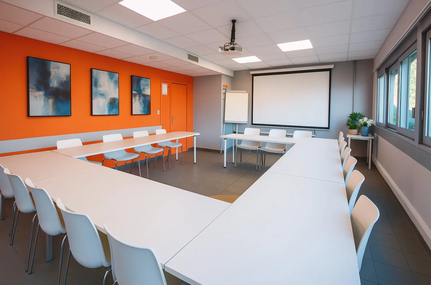 Salle de formation configurée